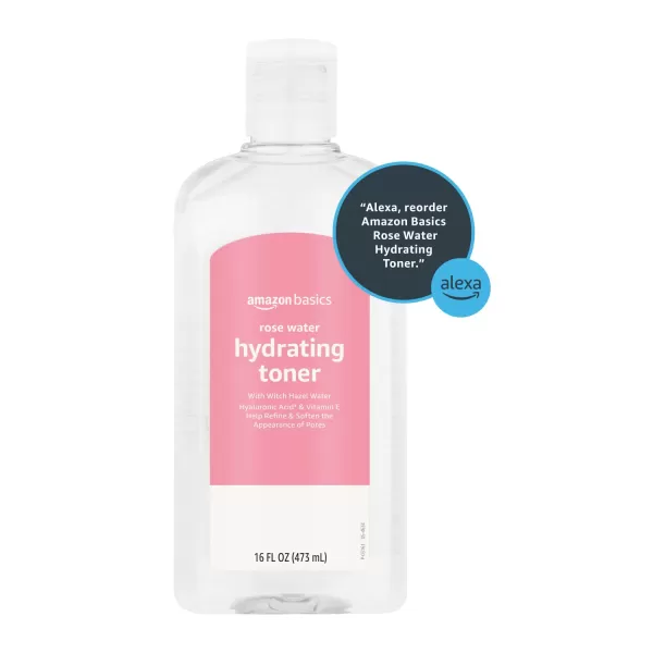 Amazon Basics Witch Hazel Pore Perfecting Toner Unscented 16 Fluid Ounces 1PackHydrating  Rose Water