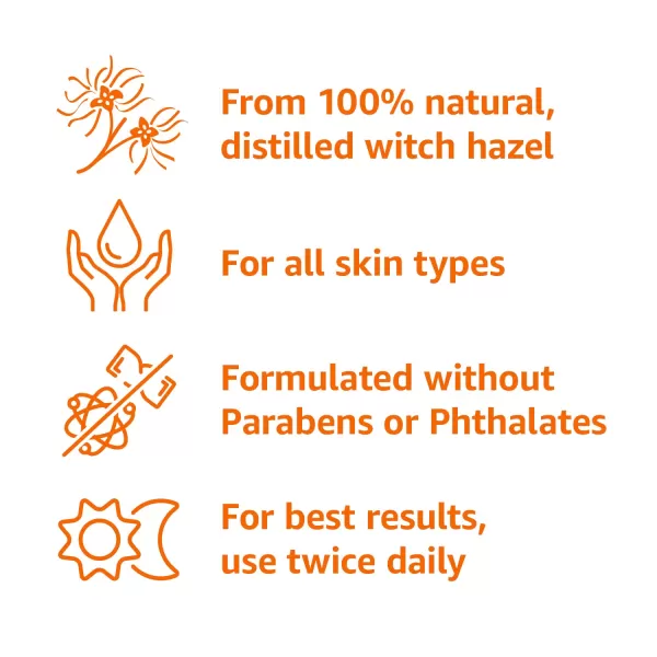 Amazon Basics Witch Hazel Pore Perfecting Toner Unscented 16 Fluid Ounces 1PackPore Perfecting  Witch Hazel