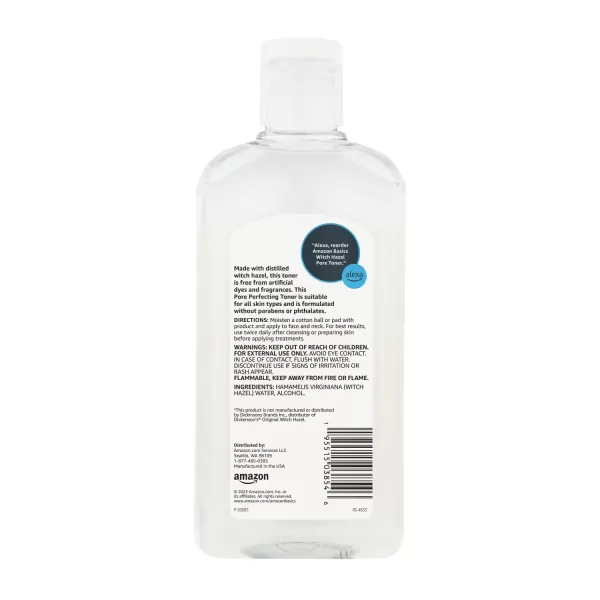 Amazon Basics Witch Hazel Pore Perfecting Toner Unscented 16 Fluid Ounces 1PackPore Perfecting  Witch Hazel