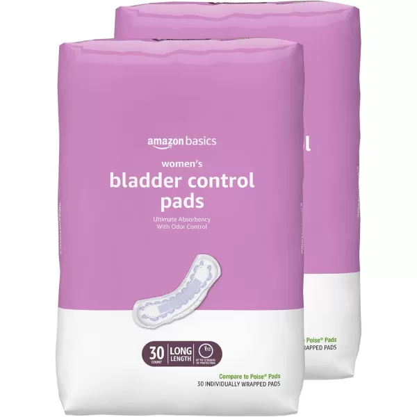 Amazon Basics Womens Incontinence Pads Bladder Control ampamp Postpartum Moderate Absorbency Unscented 108 Count 2 Packs of 54Ultimate