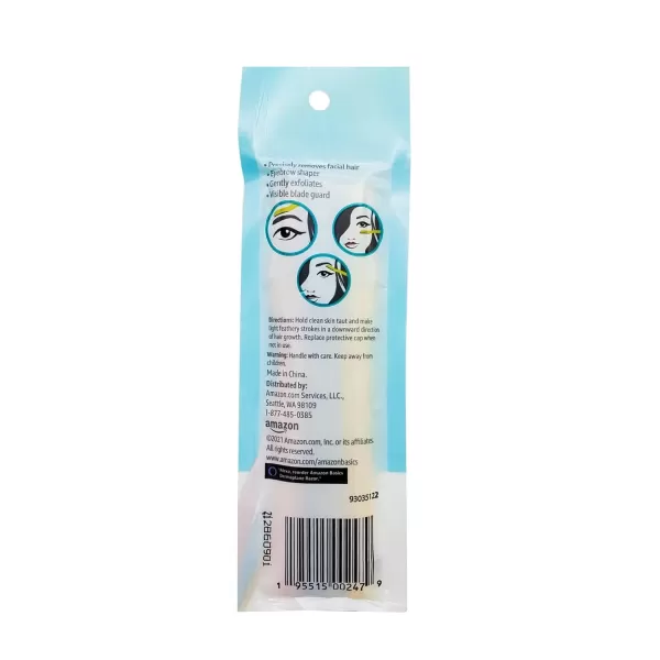 Amazon Basics Womens Multipurpose Exfoliating Dermaplaning Tool Eyebrow amp Facial Razor Includes Blade Cover Multicolor 9 Count3 Count Pack of 1