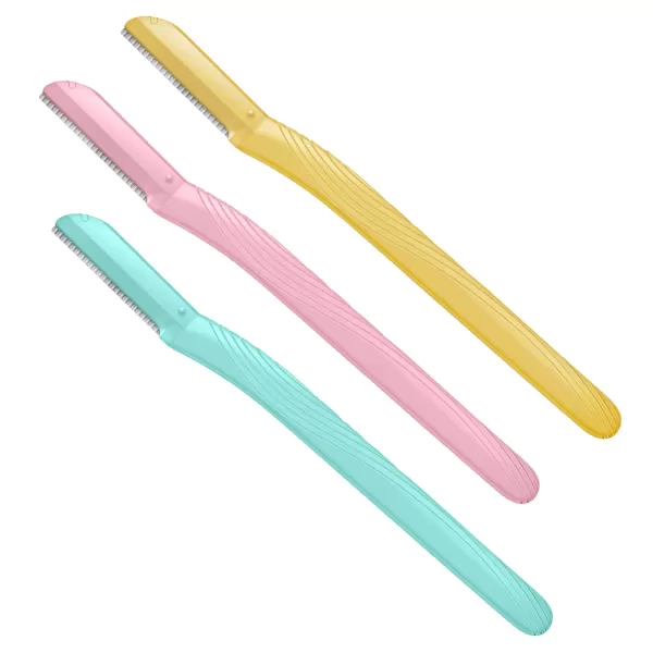 Amazon Basics Womens Multipurpose Exfoliating Dermaplaning Tool Eyebrow amp Facial Razor Includes Blade Cover Multicolor 9 Count3 Count Pack of 1
