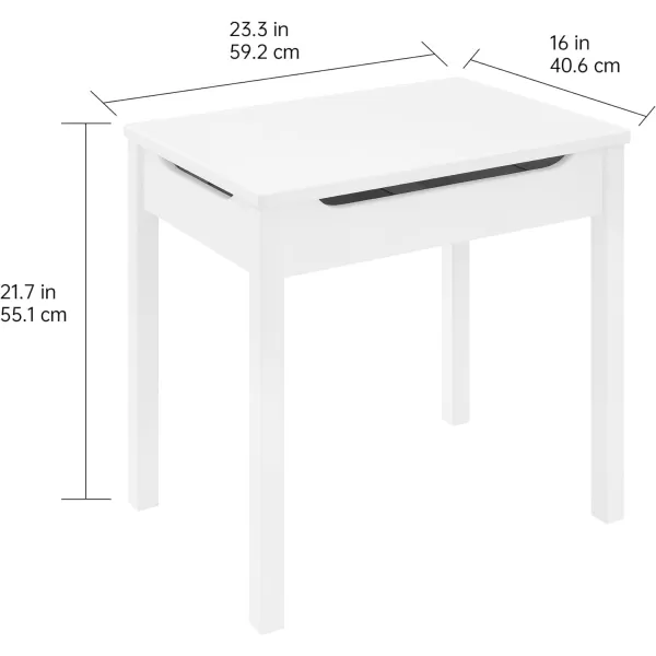 Amazon Basics Wood LiftTop Kids Rectangular Study Desk WhiteAmazon Basics Wood LiftTop Kids Rectangular Study Desk White