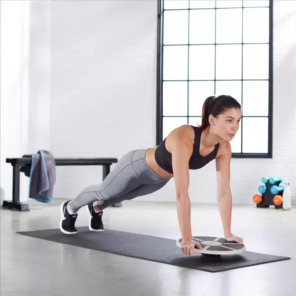 Amazon Basics Wood Wobble Exercise Balance BoardBlack