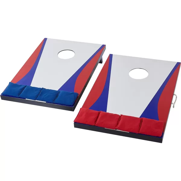 Amazon Basics Wooden Cornhole Outdoor Lawn Game Set BlueRedAmazon Basics Wooden Cornhole Outdoor Lawn Game Set BlueRed