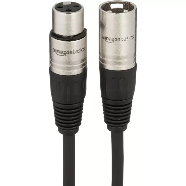 Amazon Basics XLR Microphone Cable for Speaker or PA System All Copper Conductors 6MM PVC Jacket 10 Foot Black1Pack 50 Feet