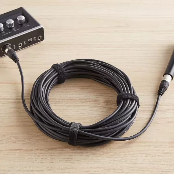 Amazon Basics XLR Microphone Cable for Speaker or PA System All Copper Conductors 6MM PVC Jacket 10 Foot Black1Pack 50 Feet