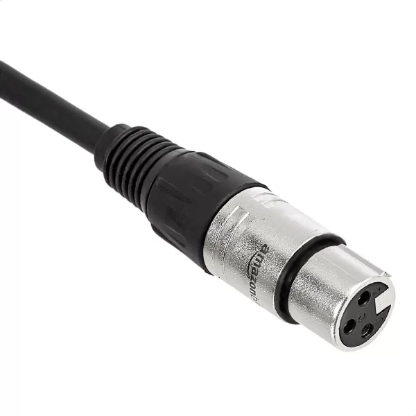 Amazon Basics XLR Microphone Cable for Speaker or PA System All Copper Conductors 6MM PVC Jacket 10 Foot Black2Pack 20 Feet