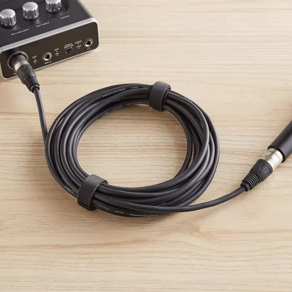Amazon Basics XLR Microphone Cable for Speaker or PA System All Copper Conductors 6MM PVC Jacket 10 Foot Black2Pack 20 Feet