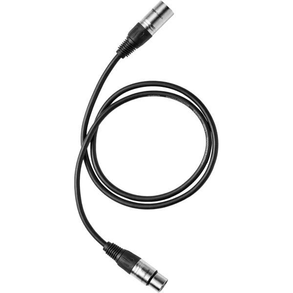 Amazon Basics XLR Microphone Cable for Speaker or PA System All Copper Conductors 6MM PVC Jacket 10 Foot Black2Pack 3 Feet