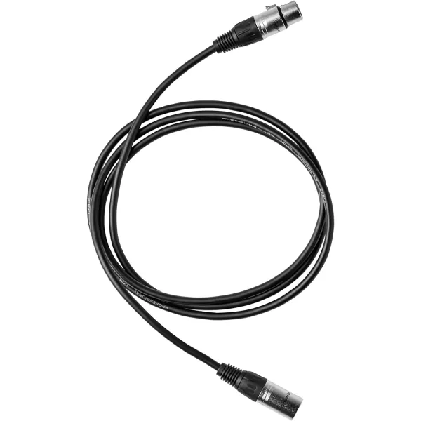 Amazon Basics XLR Microphone Cable for Speaker or PA System All Copper Conductors 6MM PVC Jacket 10 Foot Black2Pack 6 Feet