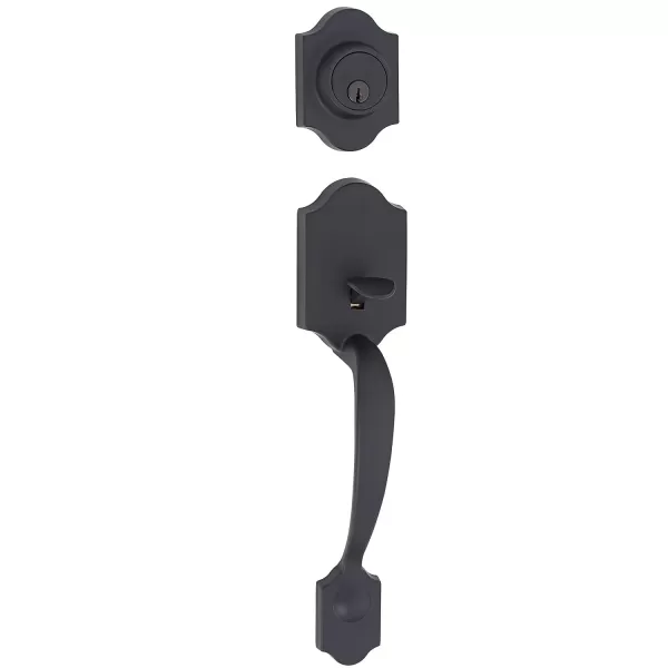 AmazonBasics Handleset with Shelby Lever  Single Cylinder  Matte Black6 Packs 1 CartonAmazonBasics Handleset with Shelby Lever  Single Cylinder  Matte Black6 Packs 1 Carton
