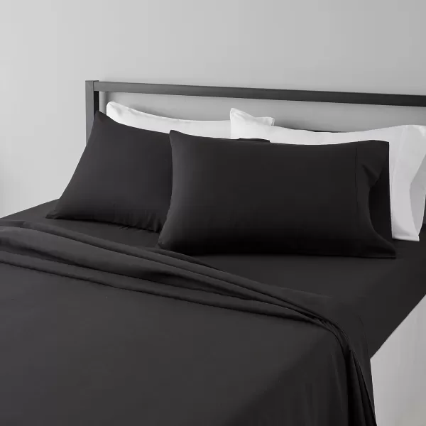 AmazonBasics Lightweight Super Soft Easy Care Microfiber Bed Sheet Set with 14 Deep Pockets  Full Black4 PackAmazonBasics Lightweight Super Soft Easy Care Microfiber Bed Sheet Set with 14 Deep Pockets  Full Black4 Pack