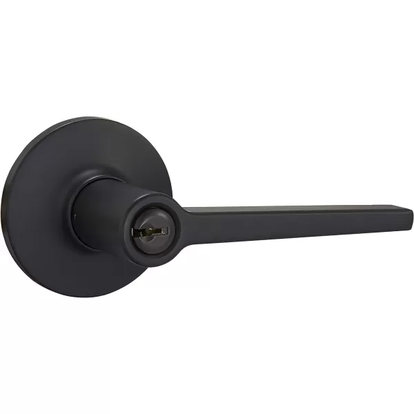 AmazonBasics Manchester Door Lever  Privacy  Matte BlackPack of 6 6 Count TotalMatte Black Entry
