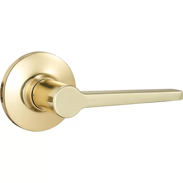 AmazonBasics Manchester Door Lever  Privacy  Matte BlackPack of 6 6 Count TotalPolished Brass Passage