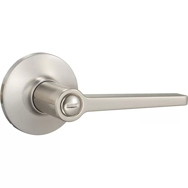 AmazonBasics Manchester Door Lever  Privacy  Matte BlackPack of 6 6 Count TotalSatin Nickel Privacy  6 Pack