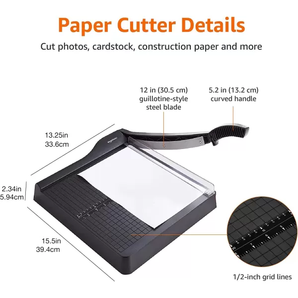 AmazonBasics Paper Trimmer 12 Blade 10 Sheet Capacity12