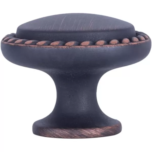 AmazonBasics Round Braided Cabinet Knob 114 Diameter Oil Rubbed Bronze 10PackOil Rubbed Bronze