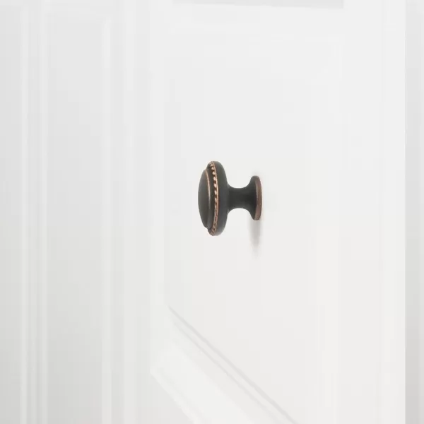 AmazonBasics Round Braided Cabinet Knob 114 Diameter Oil Rubbed Bronze 10PackOil Rubbed Bronze