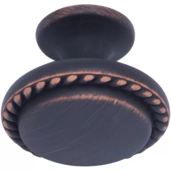 AmazonBasics Round Braided Cabinet Knob 114 Diameter Oil Rubbed Bronze 10PackOil Rubbed Bronze