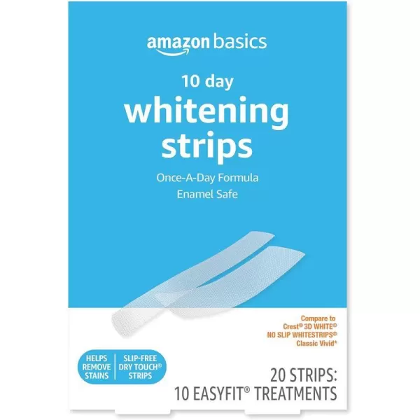 Amazon Basics 10 Day Teeth Whitening Strips Kit 20 Count Previously SolimoAmazon Basics 10 Day Teeth Whitening Strips Kit 20 Count Previously Solimo