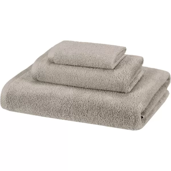 Amazon Basics 100 Cotton QuickDry Bath Towel 2Pack Platinum 54 x 303Piece Set Platinum