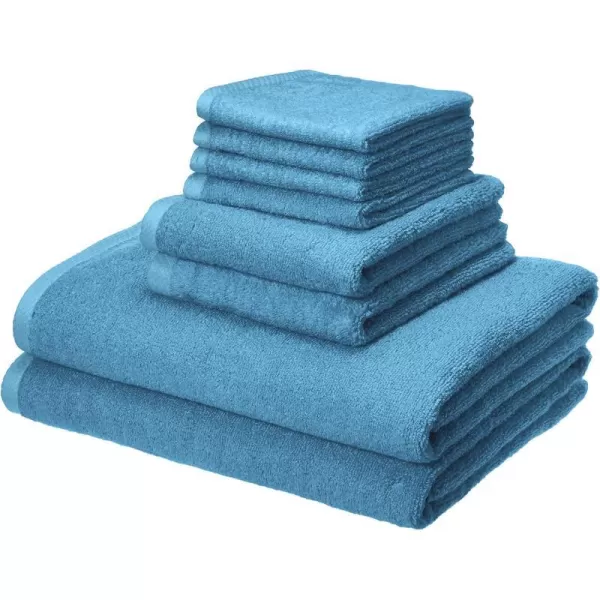 Amazon Basics 100 Cotton QuickDry Bath Towel 2Pack Platinum 54 x 308Piece Set Lake Blue