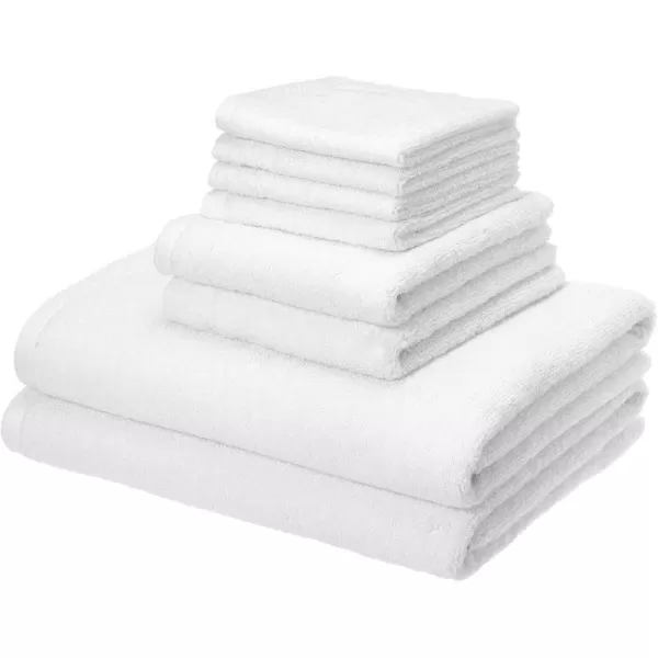 Amazon Basics 100 Cotton QuickDry Bath Towel 2Pack Platinum 54 x 308Piece Set White