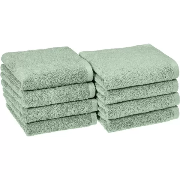 Amazon Basics 100 Cotton QuickDry Bath Towel 2Pack Platinum 54 x 30Hand Towel Pack of 8 Seafoam Green