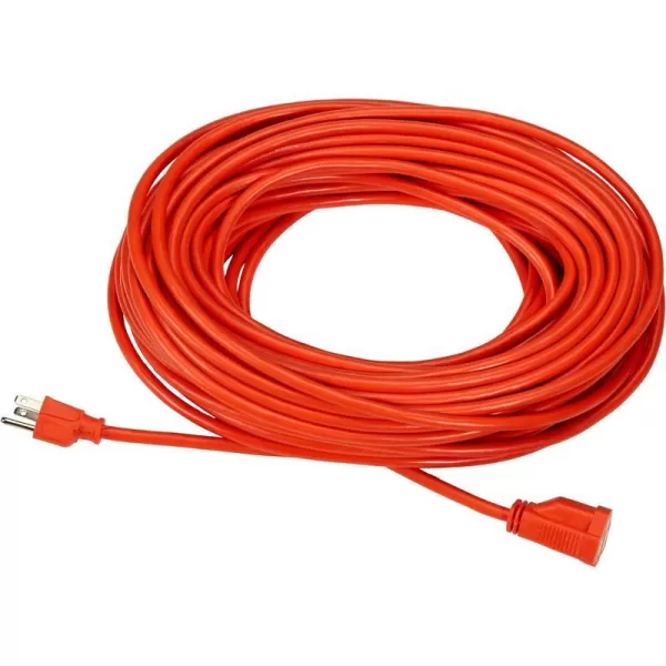 Amazon Basics 100Foot 3Prong Vinyl IndoorOutdoor Extension Cord  10 Amps 1250 Watts 125 VAC  OrangeOrange 100 ft