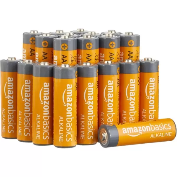 Amazon Basics 100Pack AA Alkaline HighPerformance Batteries 15 Volt 10Year Shelf Life20 Count Pack of 1