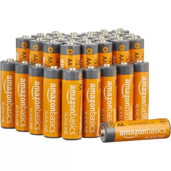Amazon Basics 100Pack AA Alkaline HighPerformance Batteries 15 Volt 10Year Shelf Life36 Count Pack of 1