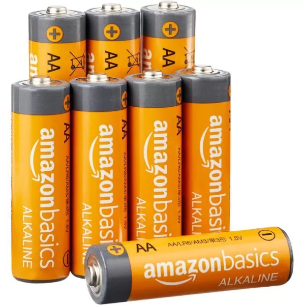 Amazon Basics 100Pack AA Alkaline HighPerformance Batteries 15 Volt 10Year Shelf Life8 Count Pack of 1