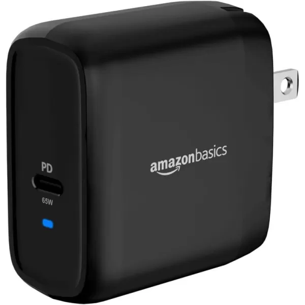 Amazon Basics 100W FourPort GaN Wall Charger with 2 USBC 100W 18W amp 2 USBA Ports 12W with PD for Laptops Tablets amp Phones iPhone 1514131211XiPadMacPro Samsung amp more nonPPS WhiteBlack 65W 1 USBC