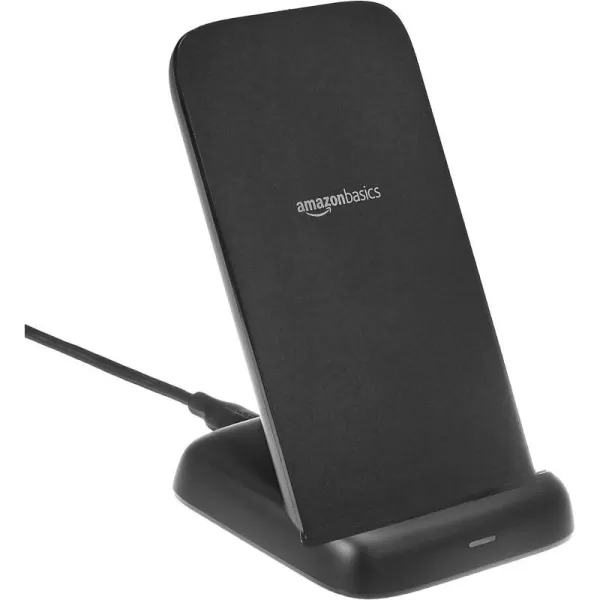 Amazon Basics 10W Qi Certified Wireless Charging Stand iPhone 1514131211X Samsung with USB Cable No AC Adapter BlackAmazon Basics 10W Qi Certified Wireless Charging Stand iPhone 1514131211X Samsung with USB Cable No AC Adapter Black