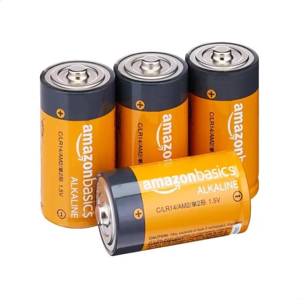 Amazon Basics 12Pack C Cell Alkaline AllPurpose Batteries 15 Volt 5Year Shelf Life4 Count Pack of 1