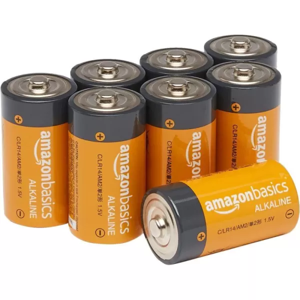 Amazon Basics 12Pack C Cell Alkaline AllPurpose Batteries 15 Volt 5Year Shelf Life8 Count Pack of 1