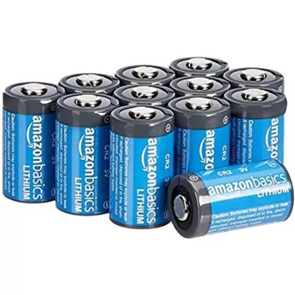 Amazon Basics 12Pack CR2 Lithium Batteries 3 Volt Long Lasting Power Low SelfDischarge Rate12 Count Pack of 1