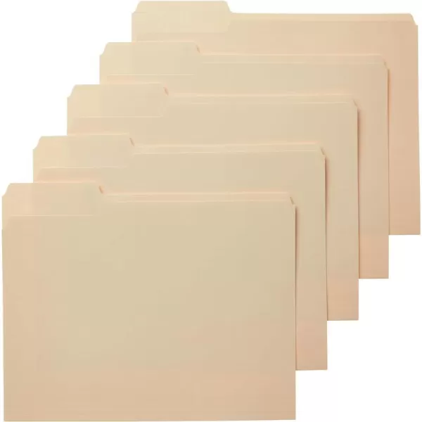 Amazon Basics 13Cut Tab Assorted Positions File Folders Letter Size Manila  Pack of 100Letter Manila