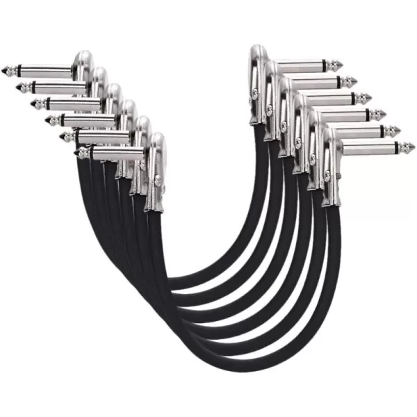 Amazon Basics 14 Inch Guitar Patch Cable  6 Inch 6Pack BlackAmazon Basics 14 Inch Guitar Patch Cable  6 Inch 6Pack Black
