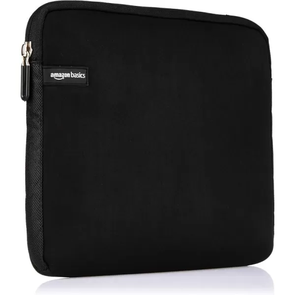 Amazon Basics 14Inch Laptop Sleeve Protective Case with Zipper  BlackBlack 116 Inch 1Pack