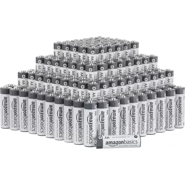 Amazon Basics 150Pack AA Alkaline Industrial Batteries 15 Volt 5Year Shelf Life200 Count Pack of 1