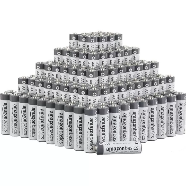 Amazon Basics 150Pack AA Alkaline Industrial Batteries 15 Volt 5Year Shelf Life250 Count Pack of 1
