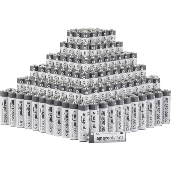Amazon Basics 150Pack AA Alkaline Industrial Batteries 15 Volt 5Year Shelf Life300 Count Pack of 1