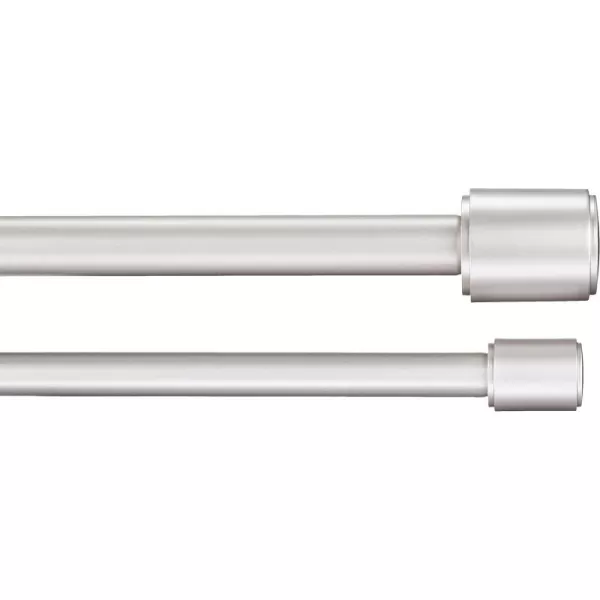 Amazon Basics 1Inch Curtain Rod with Cap Finials 72 to 144 NickelNickel 36 to 72 1Inch Double Rod