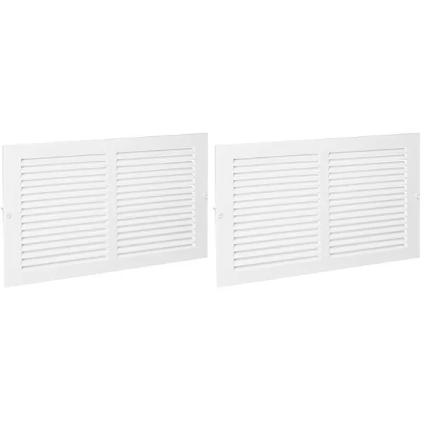 Amazon Basics 1RA1406WH White 14 W X 6 H Return Air Grille Duct Cover for Ceiling and Wall 1 Pack14u201D W X 8 H Pack of 2