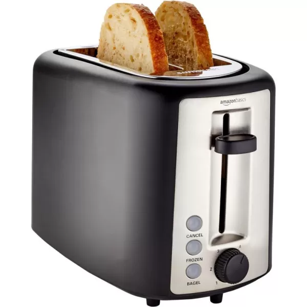 Amazon Basics 2 Slice ExtraWide Slot Toaster with 6 Shade Settings Black amp SilverAmazon Basics 2 Slice ExtraWide Slot Toaster with 6 Shade Settings Black amp Silver