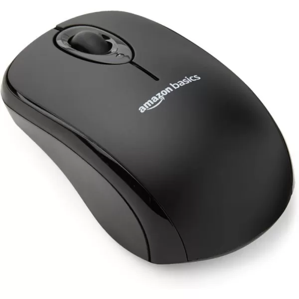 Amazon Basics 24 Ghz Wireless Optical Computer Mouse with USB Nano Receiver BlackBlack 1Pack