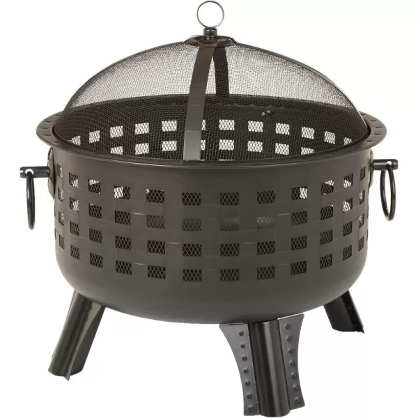 Amazon Basics 24 Inch Steel Round Lattice Fire Pit24 Inch ROUND