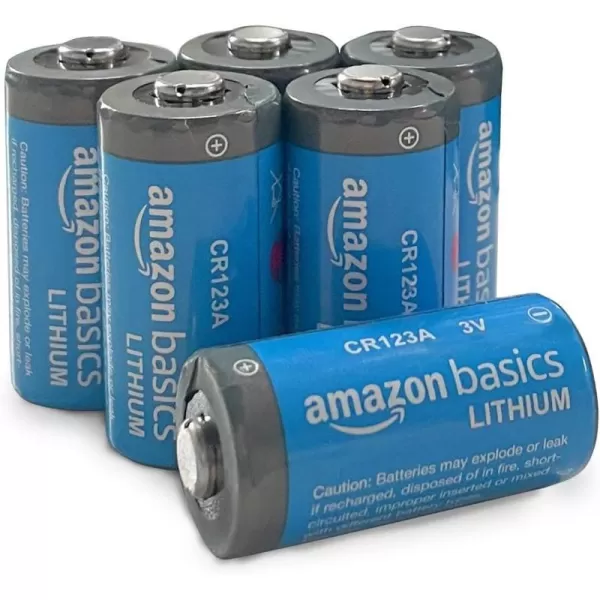 Amazon Basics 24Pack CR123A Lithium Batteries 3 Volt 10Year Shelf Life6 Count Pack of 1